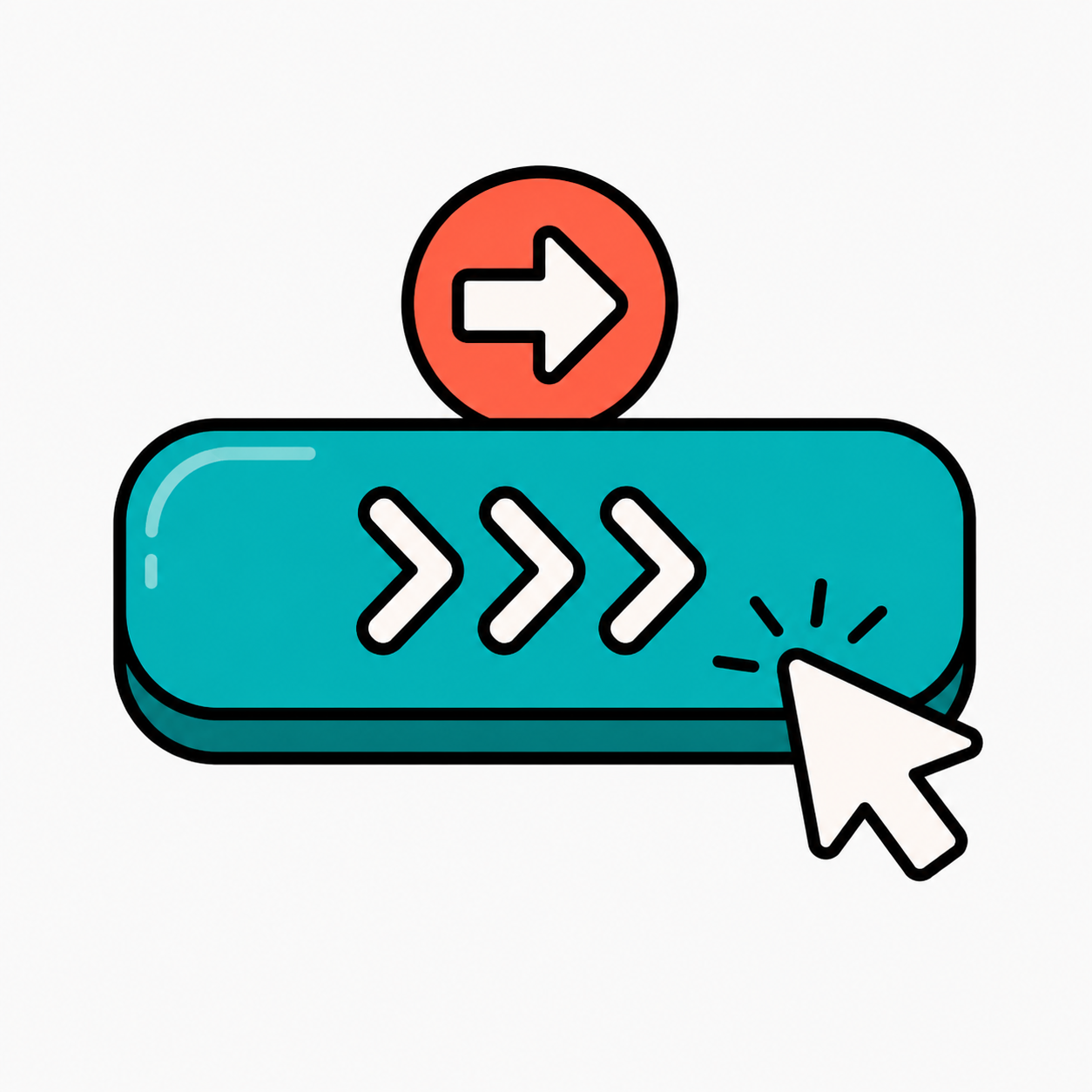 Large button with cursor interaction